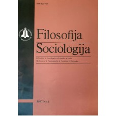 Filosofiija. Sociologija Nr. 1 - 1997