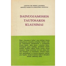 Literatūra ir kalba IX: Dainuojamosios tautosakos klausimai - 1968