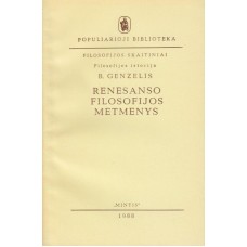 Genzelis B. - Renesanso filosofijos metmenys - 1988