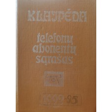 Klaipėda. Telefonų abonentų sąrašas - 1992